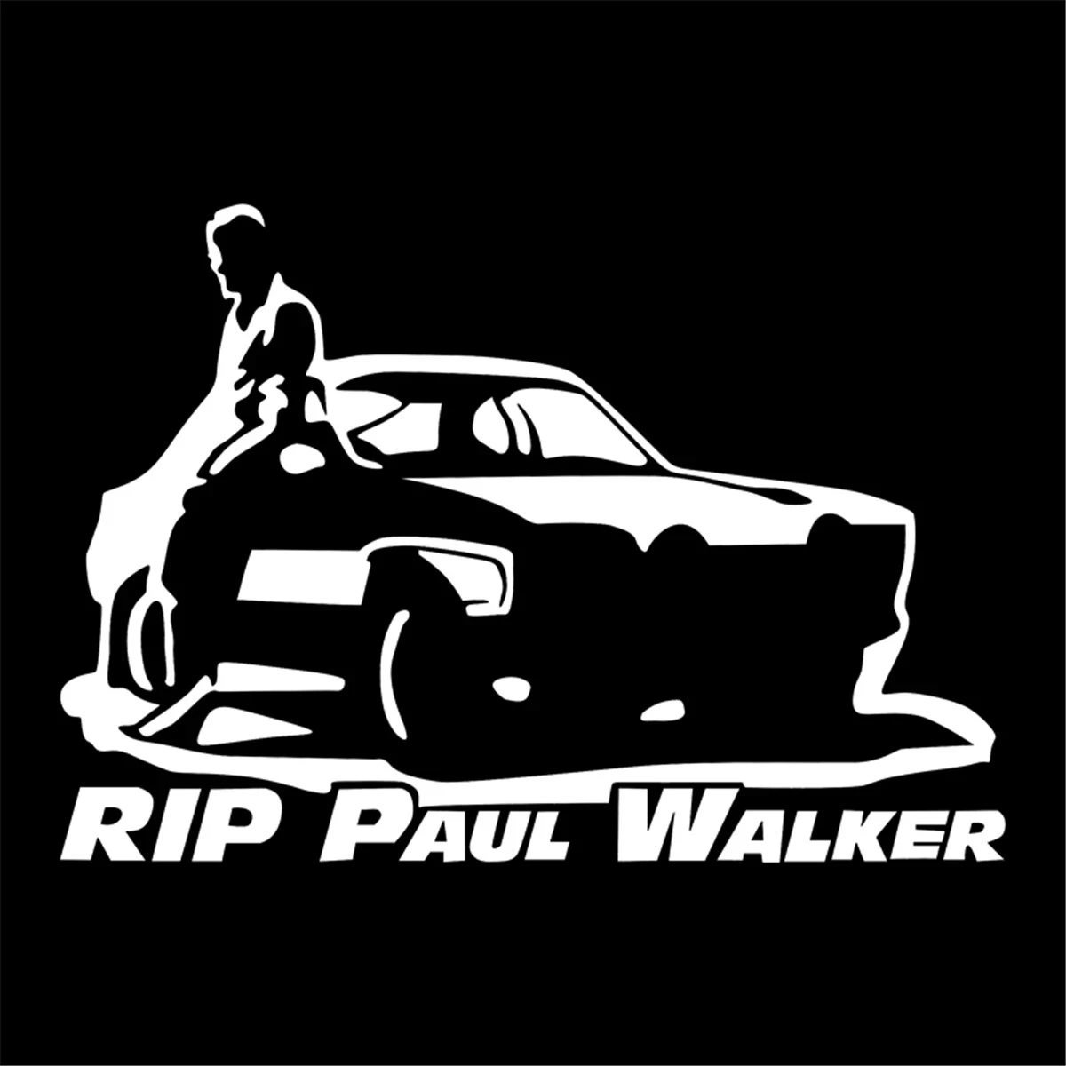 Rip Paul Walker pegatina para ventana de coche, puerta, portátil, parachoques, decoración de vinilo automática