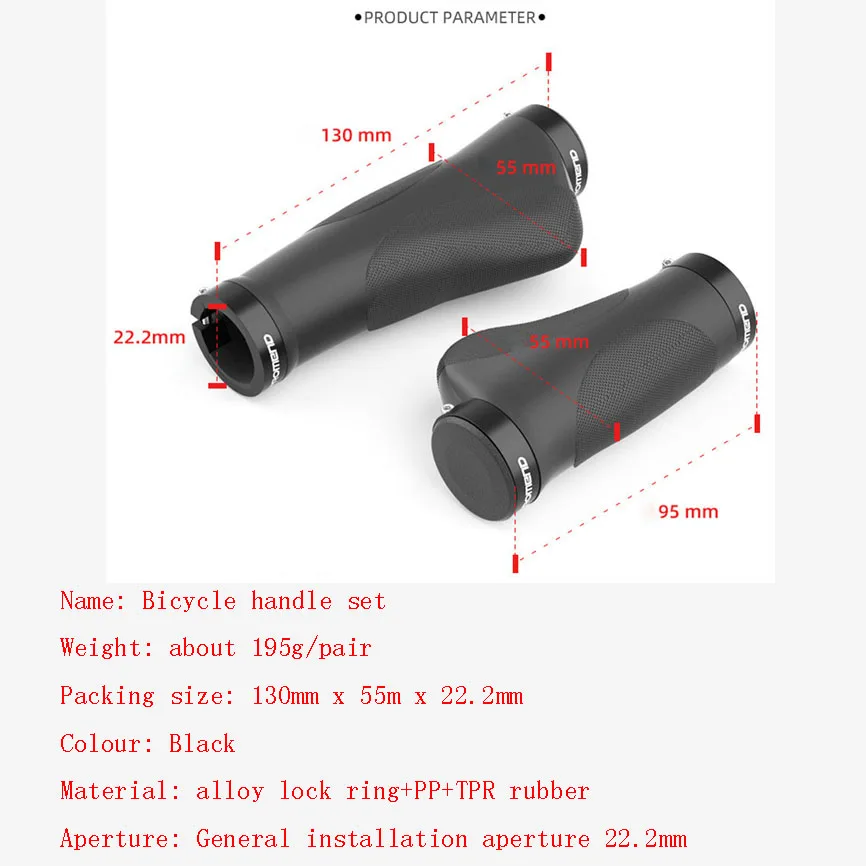 Bicycle Silicone Handlebar Grips TPR Integrated Rubber Handle MTB Cycling Hand Rest Mountain Bike Grip Grippings BMX Grips