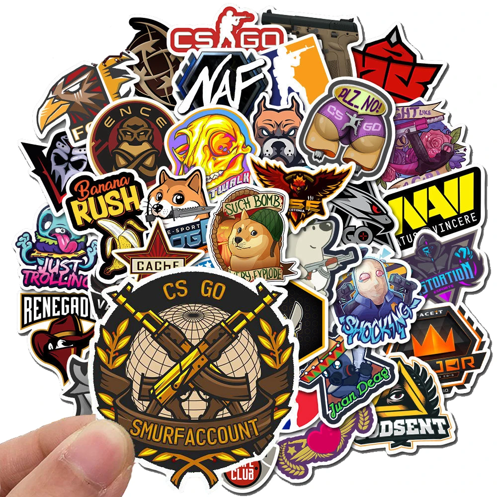 10/30//50pcs Hot Game CS GO Stickers Cartoon Waterproof PVC Skateboard Laptop Luggage Car Guitar Anime Sticker Stationery Kids