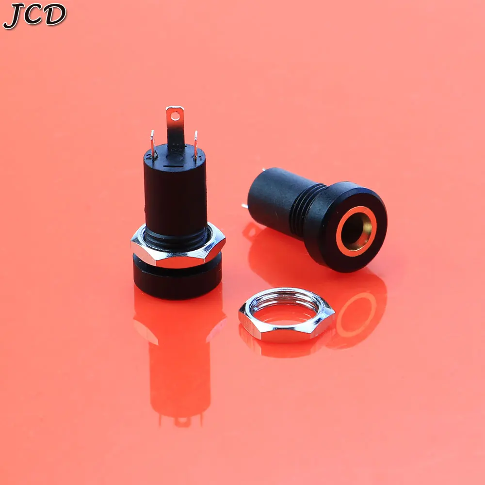 Jcd 1 pçs 3.5mm estéreo tomada fêmea jack com parafuso 3.5 áudio e vídeo fone de ouvido conector PJ-392 3640 399m 341 376m 301m 325m