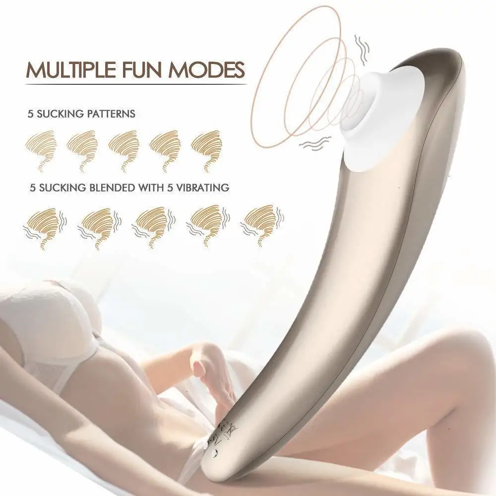 Clitoris Stimulator With 10 Suction Modes Air Pulse Pressure Wave Technology Waterproof Re-Chargeable Sex Toys For Women Couple