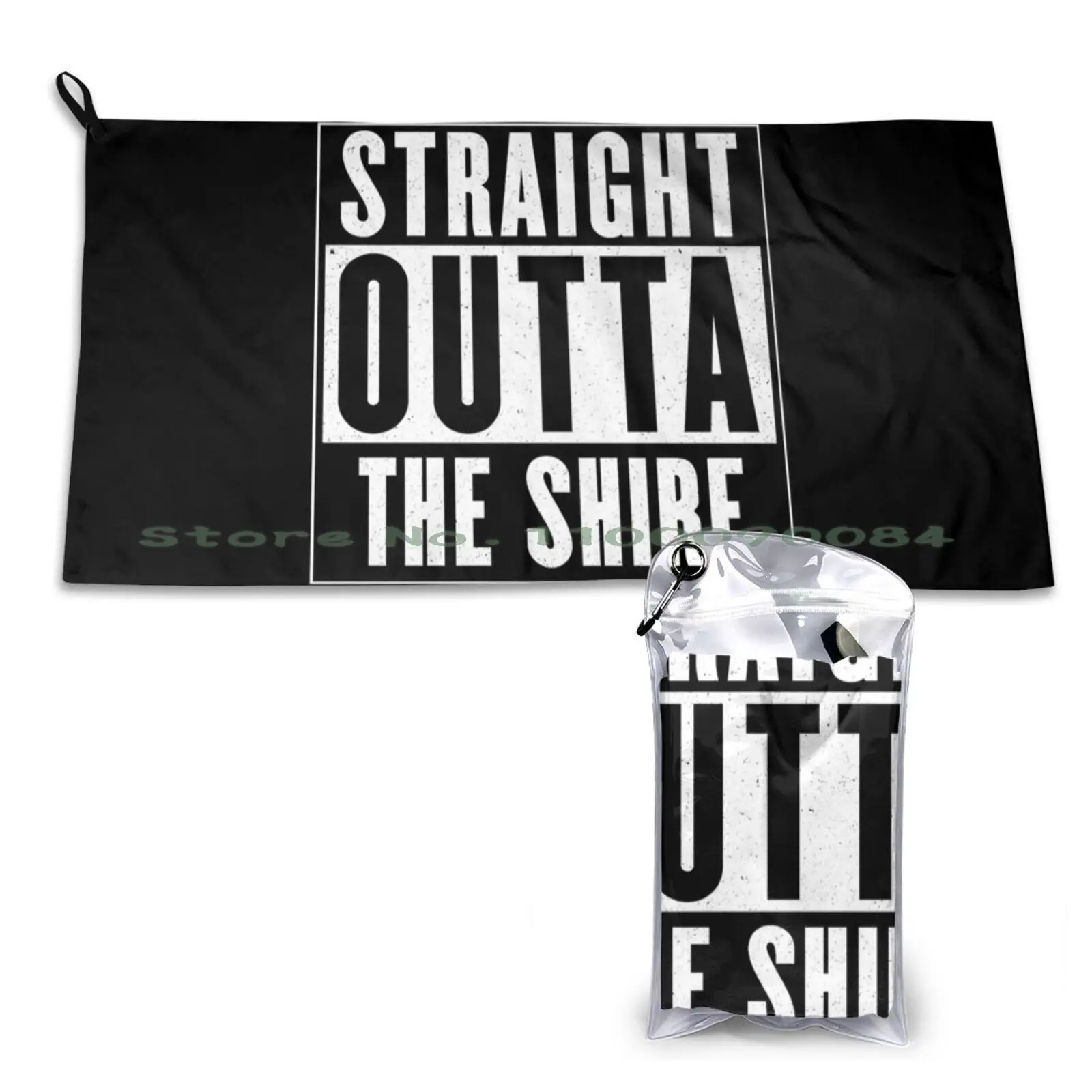 Straight Outta The Shire Quick Dry Towel Gym Sports Bath Portable Straight Outta The Shire Middle Earth Gandalf Bilbo Baggins