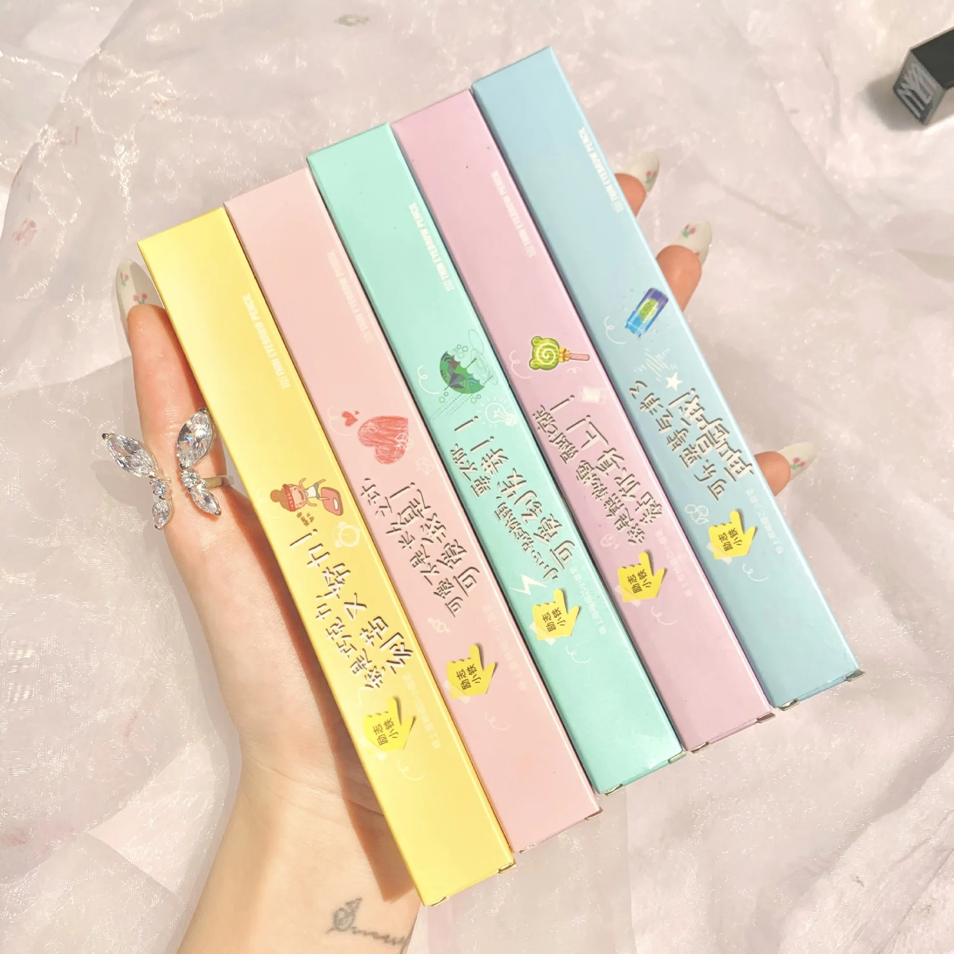 かわいい韓国眉ペンシルメイクアップファイン高品質フル極細眉毛ブラシプロフェッショナルレディース化粧品防水安い