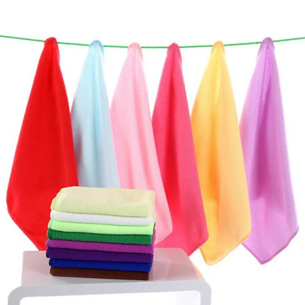 Car Wash Towel Water Absorbent Microfiber Soft Car Washing Brush Solid Color Fast Drying Hand Towel Car Washer