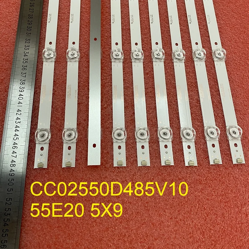 9pcs/set LED backlight strip for BAIRD T550HVN05.1 QT55I90IDLEDNC TI5511DLEDDS CC02550D485V10 55E20 5X9 5S1P 55usy151x