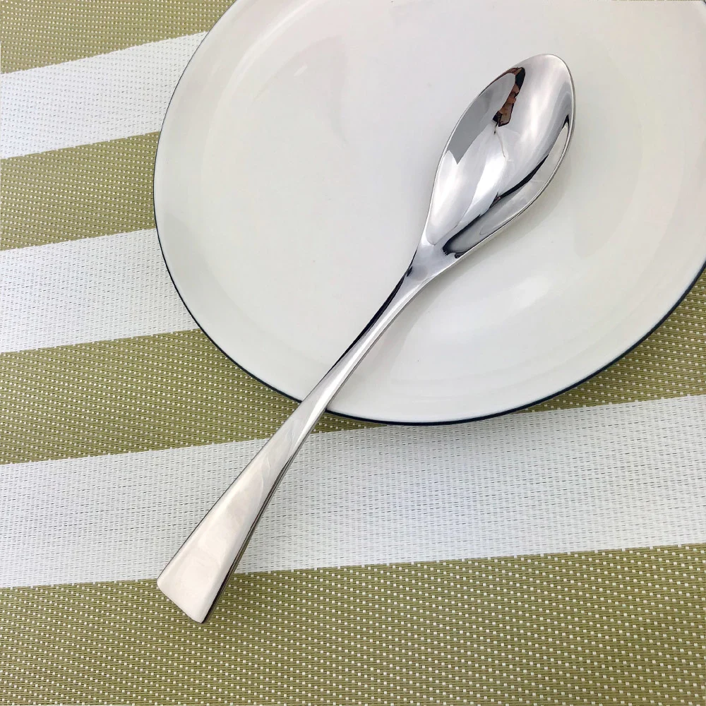 4Pcs/Set Shiny Mirror Silver Cutlery Set Flatware 18/10 Stainless Steel Kitchen Dinnerware Knife Fork Spoon Teaspoon Silverware