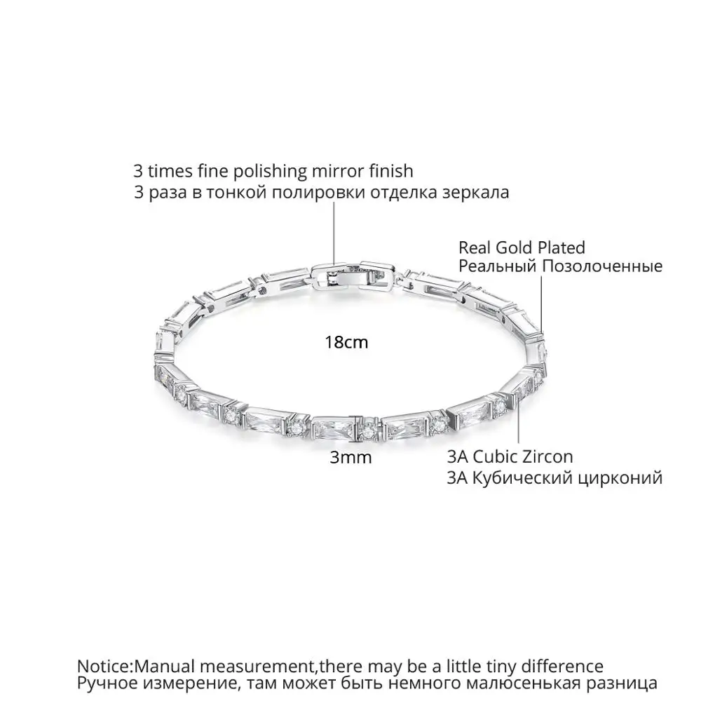 LUOTEEMI Bamboo Joint Cubic Zircon Tennis Bracelet for Women Wedding Bridal Engagement Jewelry Girl Party Fashion Christmas Gift