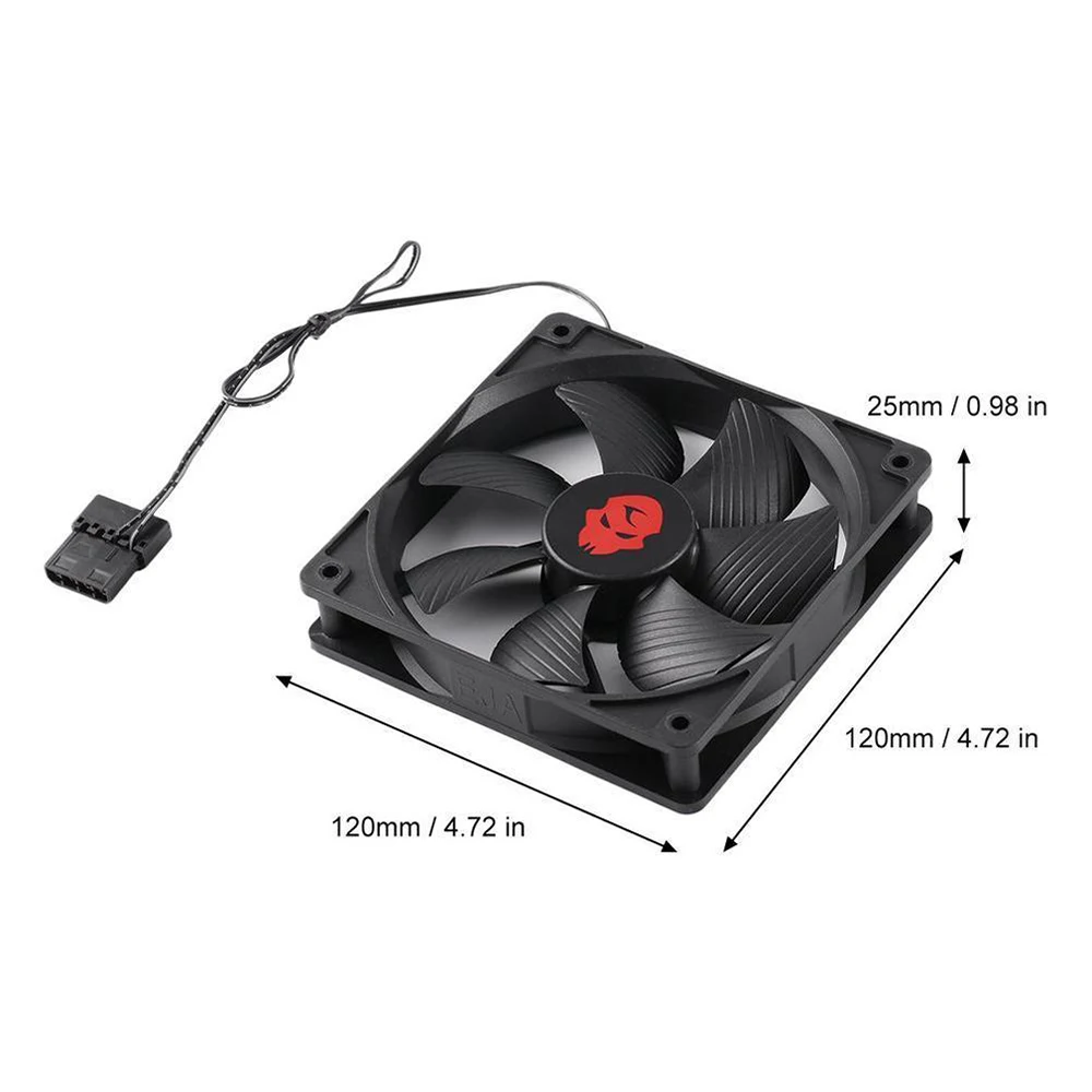 

4 Pin 120mm Computer Fan Silent 12CM Fan CPU Cooling RGB Quiet PC Cooler Fan Case 12V DC Adjust Speed 3000RPM Two Ball Bearing