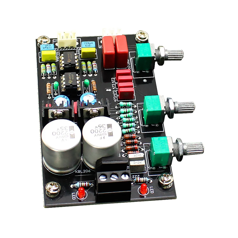 AIYIMA HIFI สเตอริโอ Preamplifier Board NE5532 Op Amp Preamp Tone Board อัพเกรดเสียงเบส Tuning AC Dual 12-15V