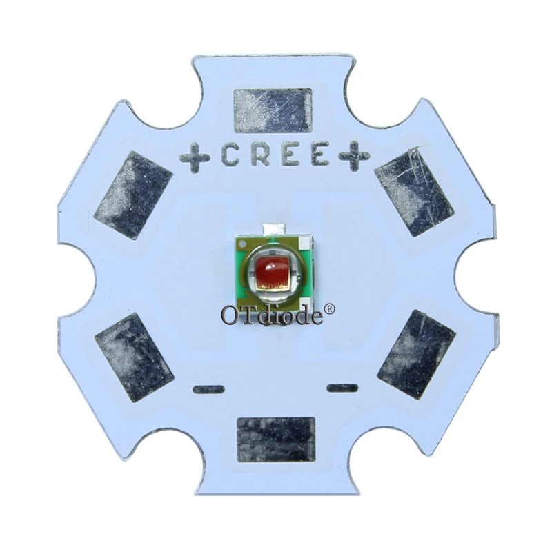 1pcs Original XPE Photo Deep Red 660nm LED Deep Red LED Emitter Didoes on 20mm/16mm/14mm/12mm/8mm PCB