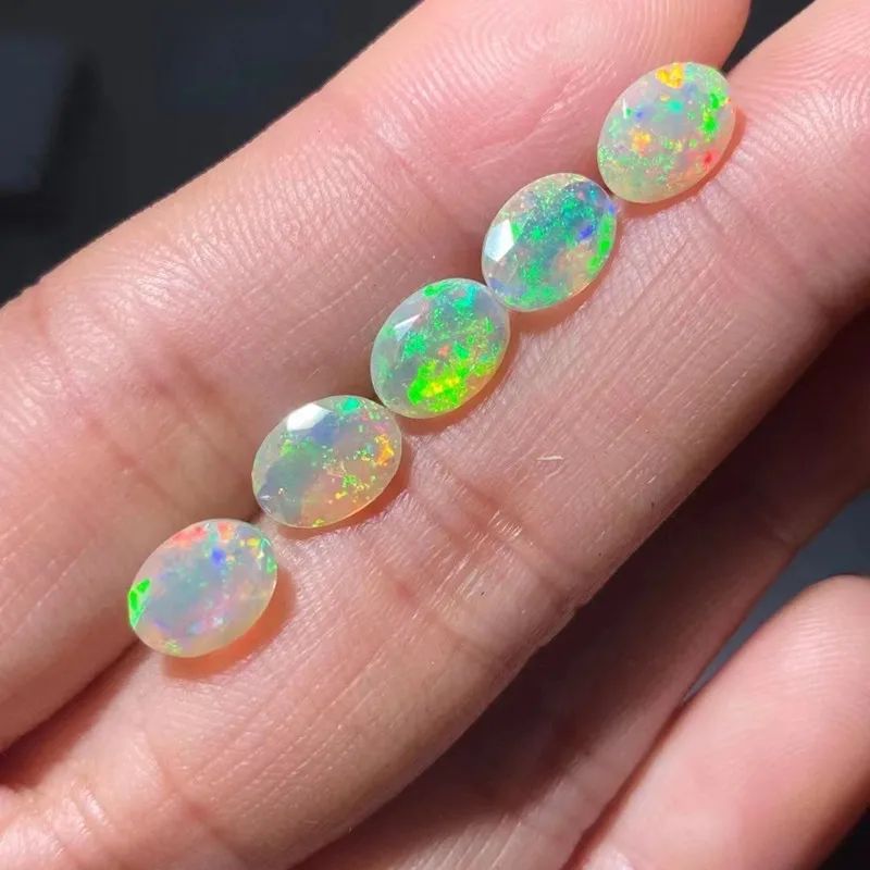 Natural Opal Beads 6*8mm with Fire Color and Australia Gem for Jewelry Diy