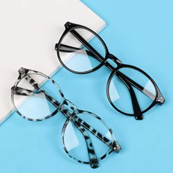 1Pc Myopia Glasses Round Frame Anti Blue Light Eyeglasses Women Men UV Protection Gaming Glasses Optical Eyewear -1.0~-4.0