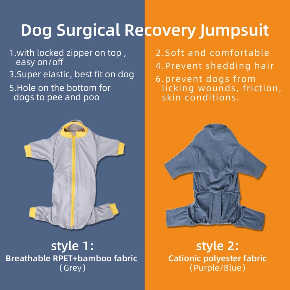 Dog Clothes Dog 4 Legs Jumpsuits Dog Surgical Operation Recovery Suit After Surgery Shirt Pet Pajama Costume for Small Large Dog