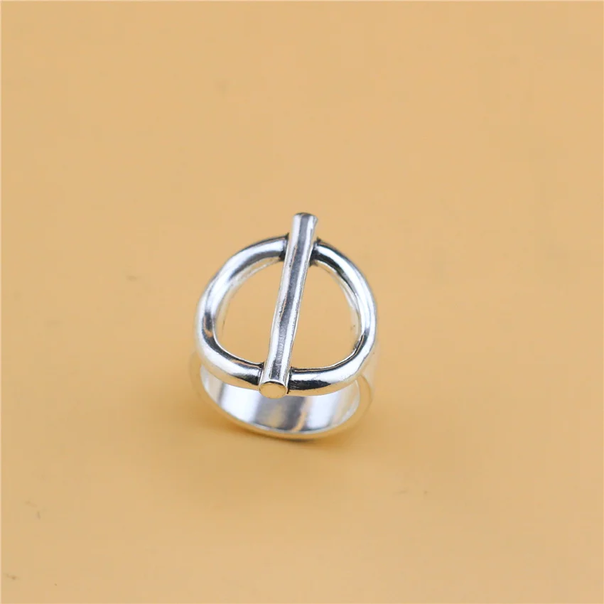 ANSLOW Fashion Jewelry Accessories Antique Silver Plated Geometric Irregularity Round Opening Size Finger Ring Charms LOW0091AR