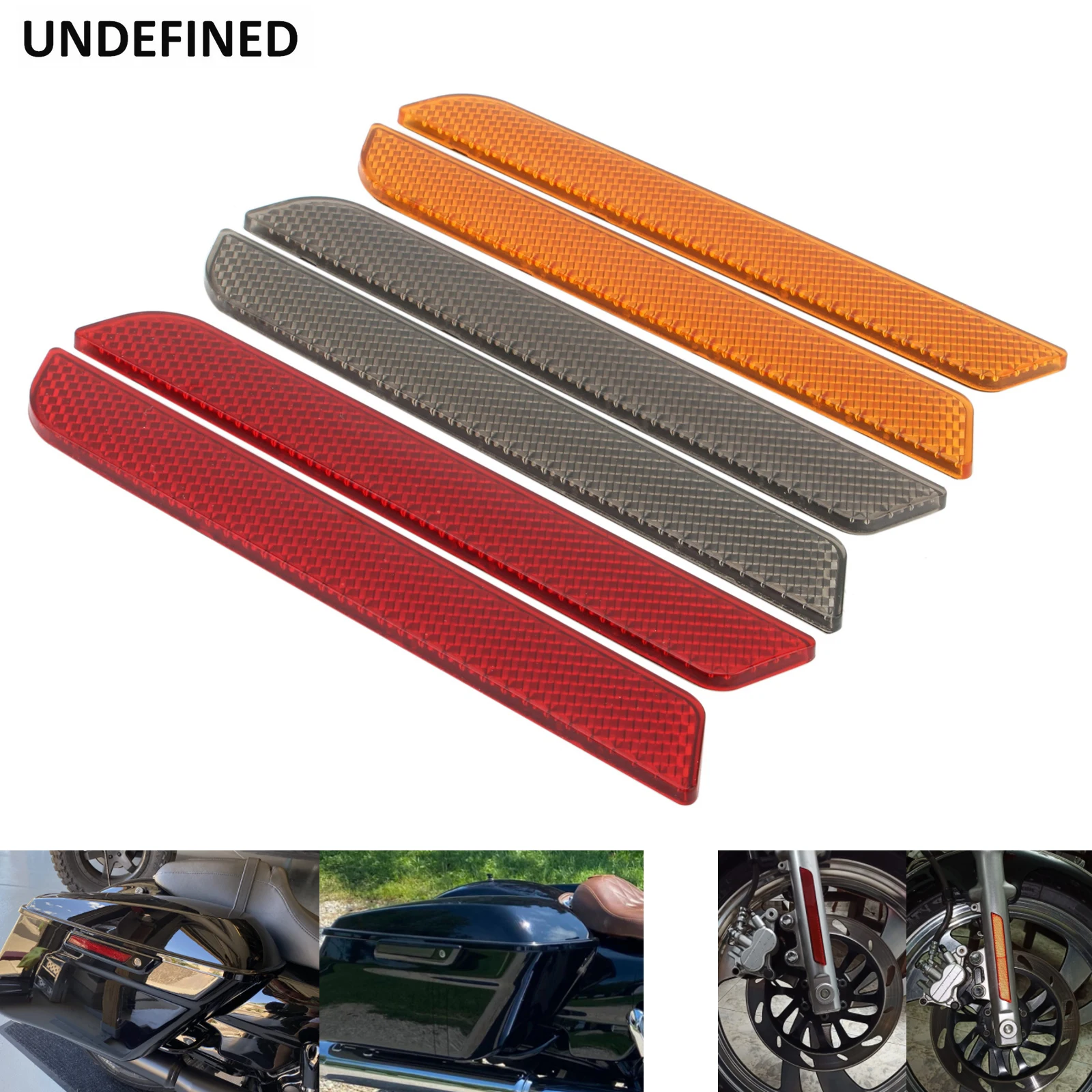 Reflector Sticker Saddlebag Guard Decal Latch Cover Safety Warning Motorcycle For Harley Touring Road King Electra Glide 2014-up