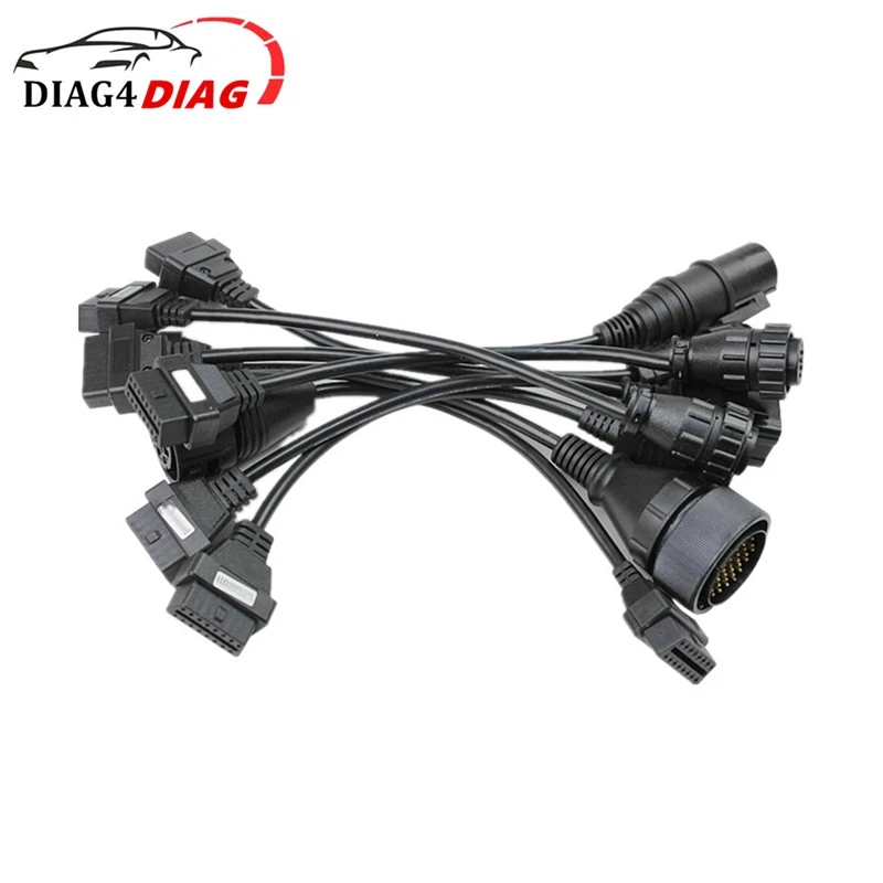 

8pcs Truck Cables OBD2 OBD2 Diagnostic Interface Cables for Multi-Trucks 8 pcs Truck Cable Connect Cable