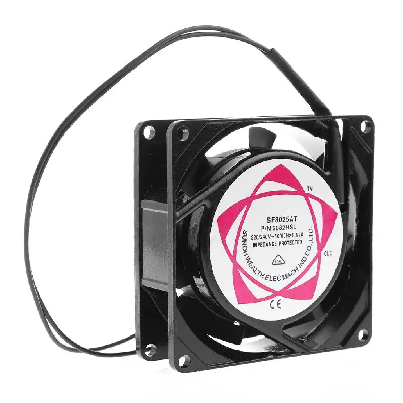 SF8025AT 2082HSL 8025 80Mm Ống Tay 220-240V AC 2 Dây Lưng Làm Mát A6HB