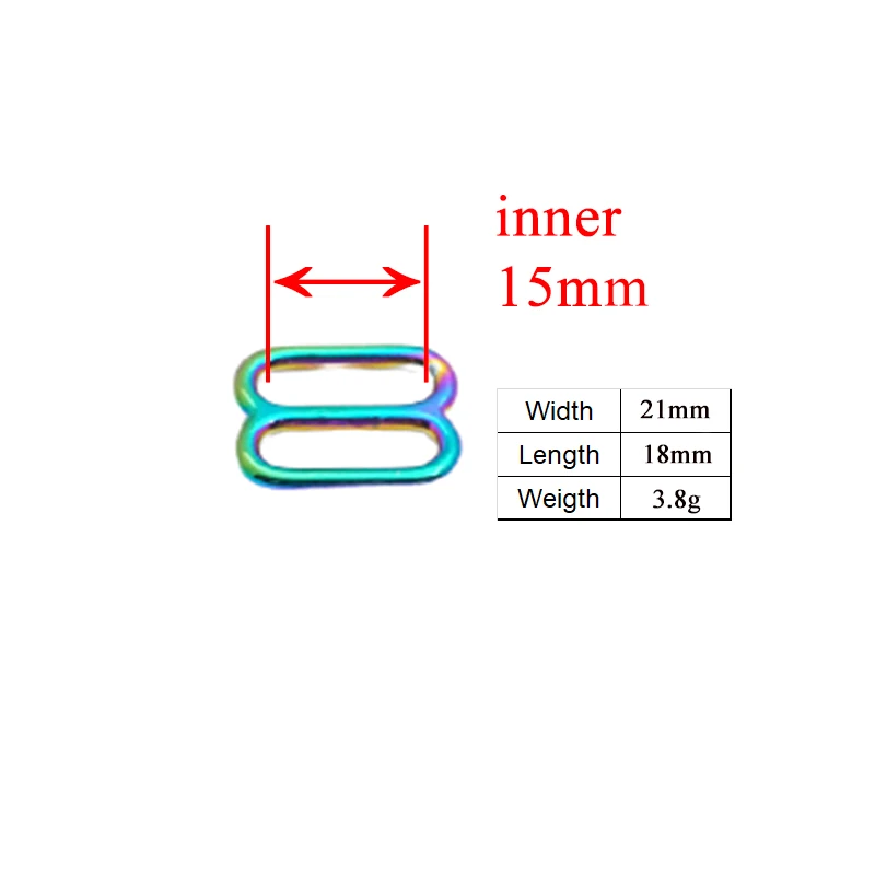 1pc Metal Non-Welded plating Roller Pin Adjuster buckles For Backpacks Straps dog collar  accessory for 10mm 15mm 20mm 25mm 30mm