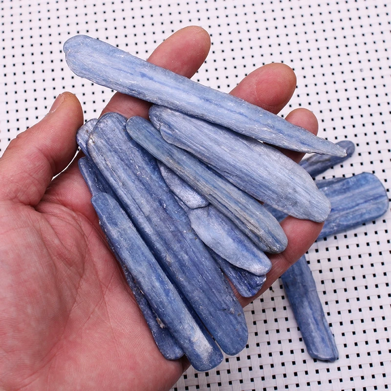 

1500g Natural Kyanite Quartz Polished Thin Slice Shape Blue Color Crystals Tumbled Gravel Cyanite Gemstone For Healing Crystals