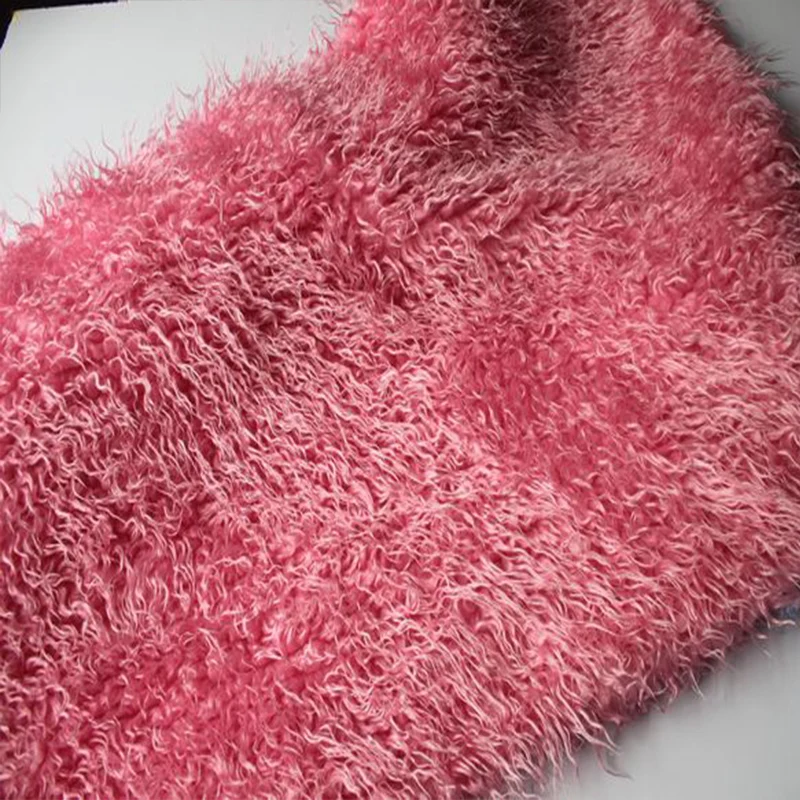 Imagem -04 - Bom 5cm de Comprimento Cor-de-rosa Praia lã de Pelúcia Tecido de Pele do Falso Material de Costura Faça Você Mesmo Colete Feminino Xale Vestuário Decoração Cobertor 150x50cm1pc