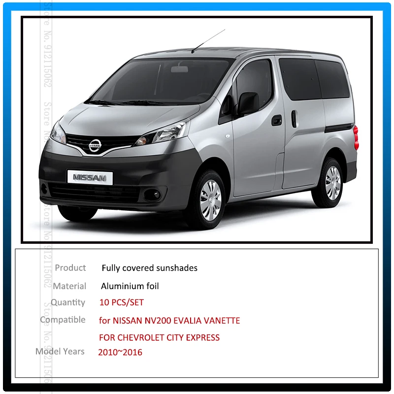 Full Cover Sunshades For Nissan NV200 Evalia Vanette 2010~2016 For Chevrolet City Express Windshields Car Accessories Sun Visor