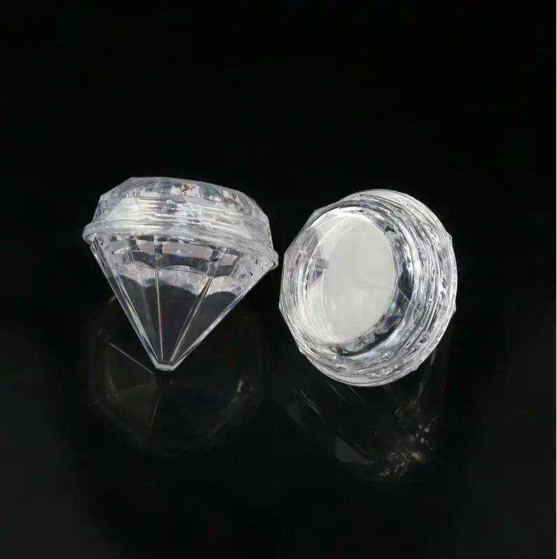 

5g clear diamond clear plastic jar bottle tin pot eye serum cream sample art nail powder eye shadow skin care cosmetic packing