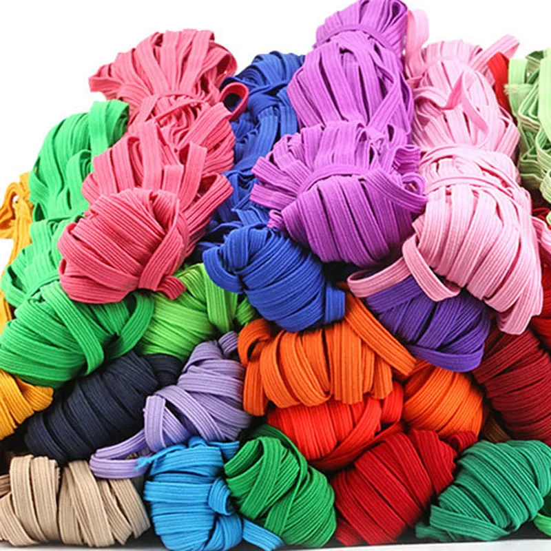 6mm Colorful High-elastic Elastic Bands Rope Rubber Band Line Spandex Ribbon Sewing Lace Trim Waist Band Garment Accessory 4y