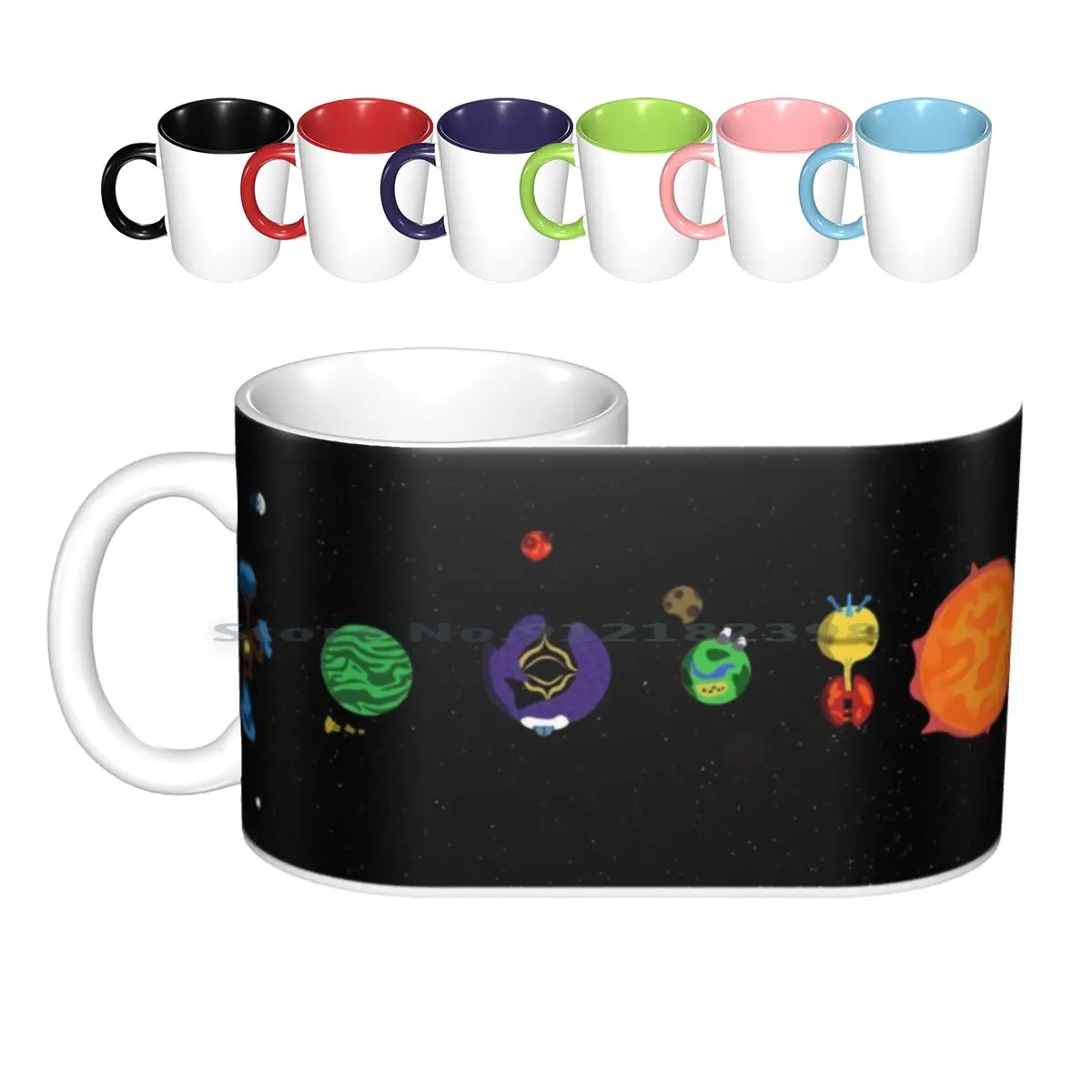 Outer Worlds Solar System ( Space ) Ceramic Mugs Coffee Cups Milk Tea Mug Outer Wilds Timber Hearth Brittle Hollow Quantum Moon