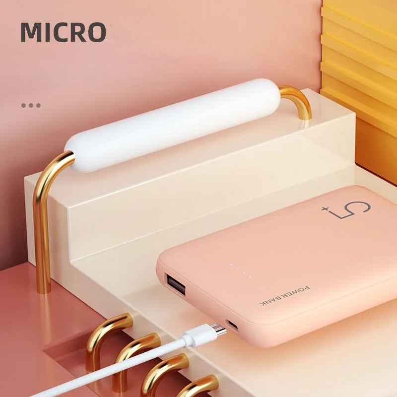 5000mAh przenośny Mini uroczy Power Bank ładowarka do telefonu z baterią do telefonu iPhone Xiaomi Huawei Samsung smartphone