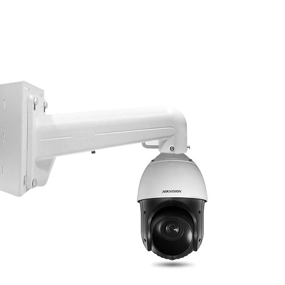 montagem externa em angulo direito cctv stent de canto para camera ptz velocidade dome hikvision dahua ptz exterior 01