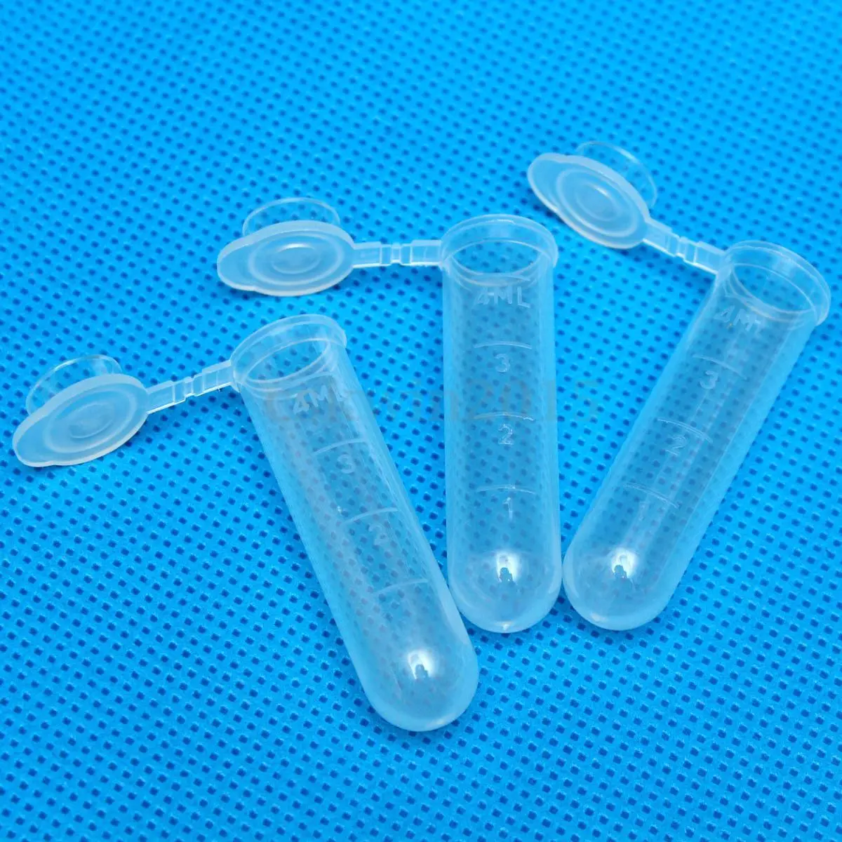 50Pcs/Set 5ml Clear Plastic Vials Container Snap Cap Centrifuge Tubes Vials Sample Lab Container Disposable Bottle Dropshipping