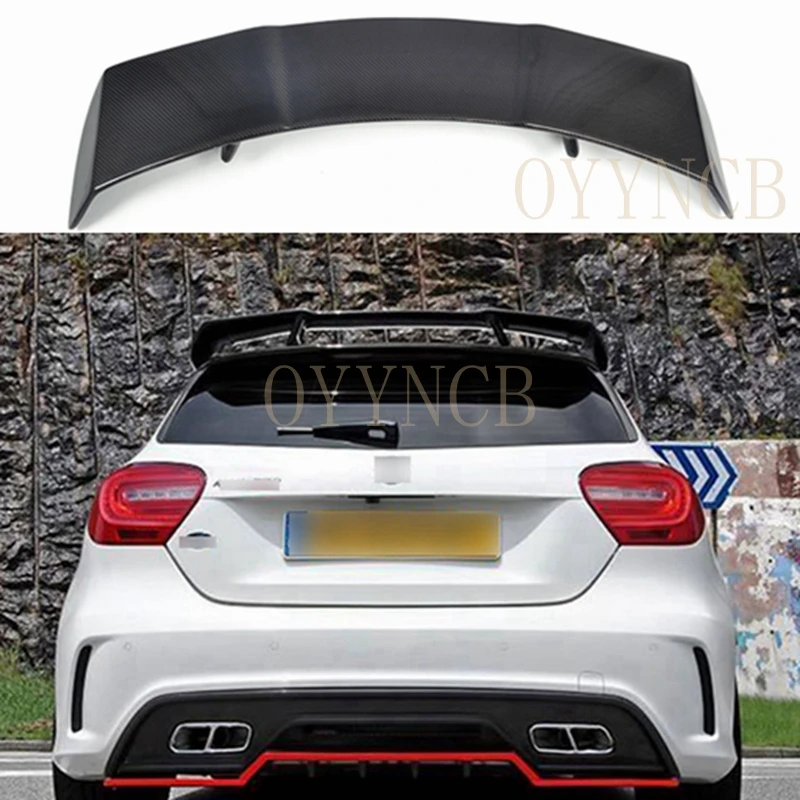 For Mercedes-Benz A-Class W176 W177 A160 A180 A200 A250 A45 Hatchback 2013-2018 Carbon Fiber Spoiler Tail Box Cover