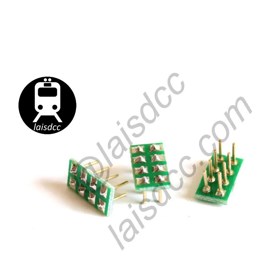 Zestaw wtyczek 8-pinowych Męskie gniazdo NMRA NEM652 8PIN Żeńskie Wbudowane lokomotywa DCC 860006
