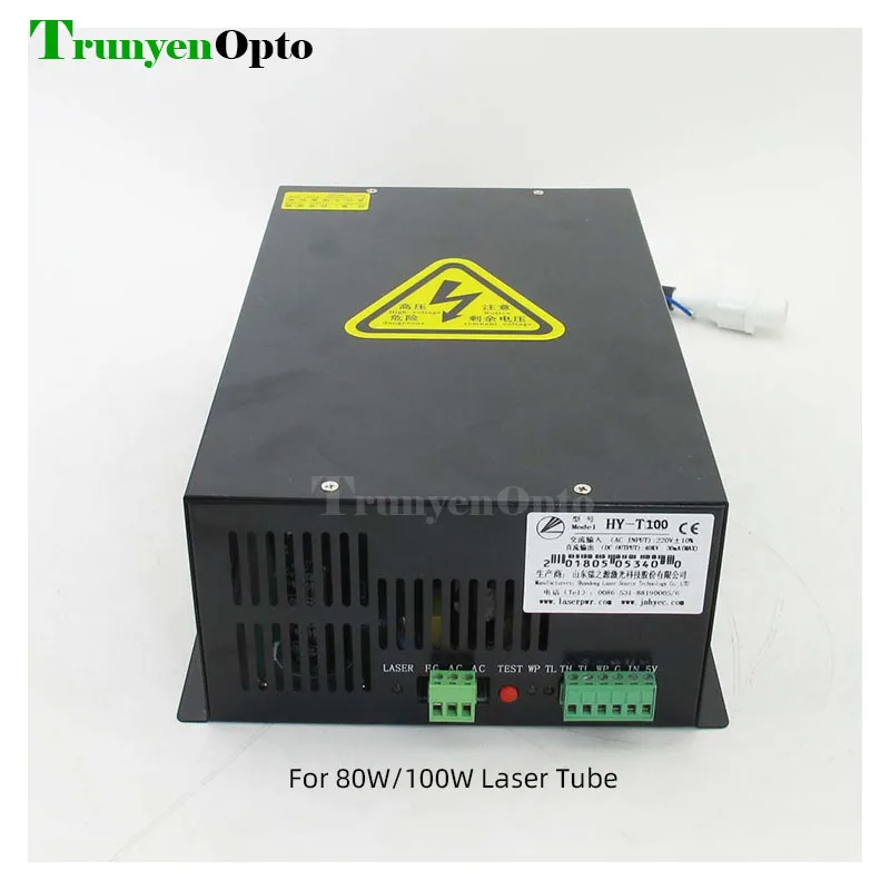 Источник питания для лазера HY T100, подходит для лазерной трубки 80 Вт, 100 Вт CO2