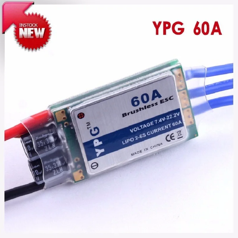 

YPG 60A ESC Brushless Speed Controller 2~6S SBEC For RC Helicopter Airplane rc plane