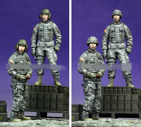 1/35 Resin Figure model kits Historical military US  2 Figures  Unassembled and unpainted 651