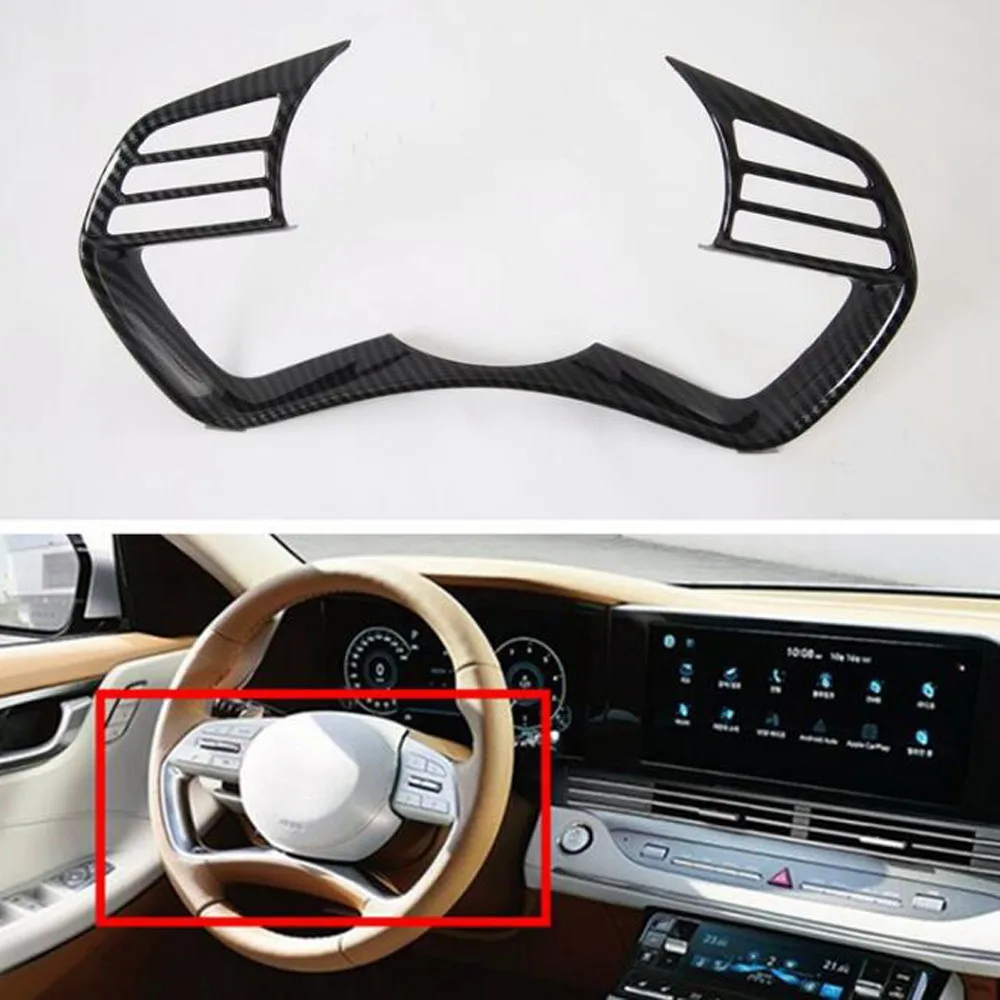 For Hyundai AZERA Grandeur 2020 Left Hand Drive Car Steering Wheel Decoration Trim Styling Auto Molding Stickers