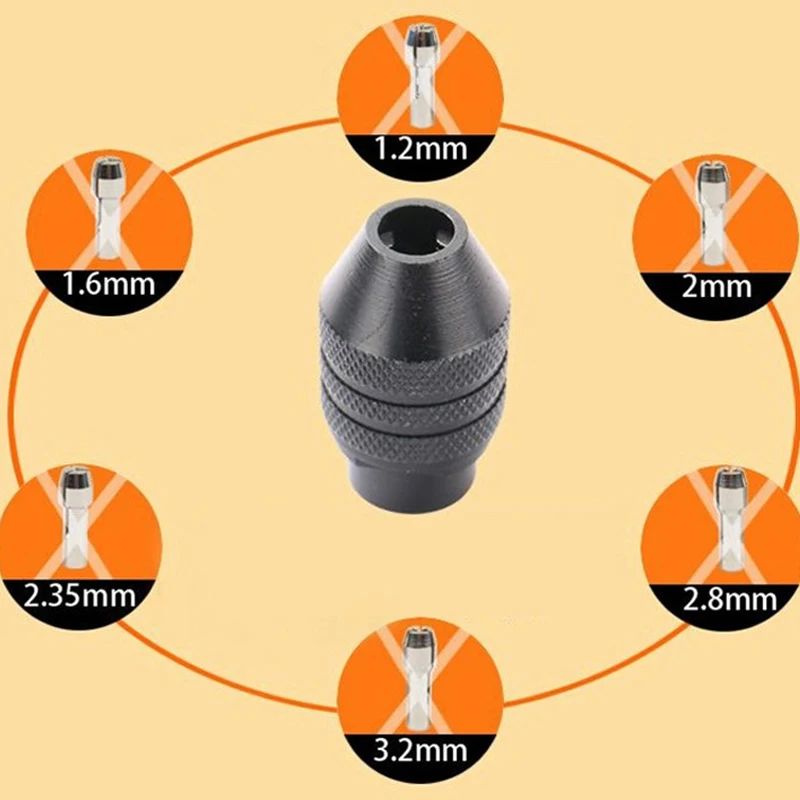 Acessórios dremel mandril multi-chave para ferramenta rotativa, mandril sem chave para mini broca