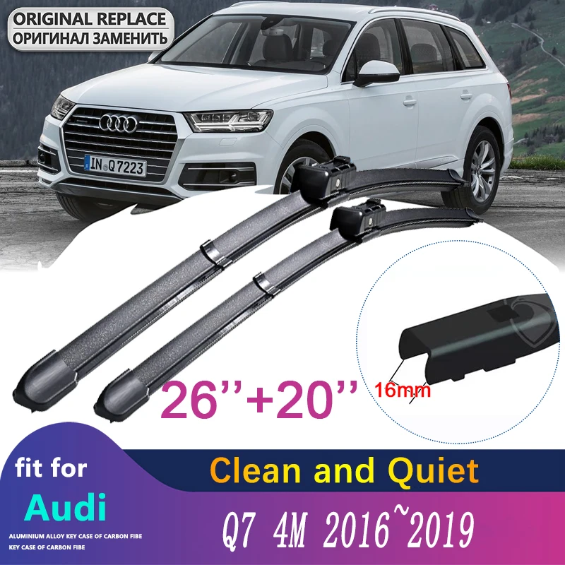 

Car Wiper Blades Windshield for Audi Q7 4M 2016 2017 2018 2019 Sline Front Windscreen Wipers Car Accessories Stickers