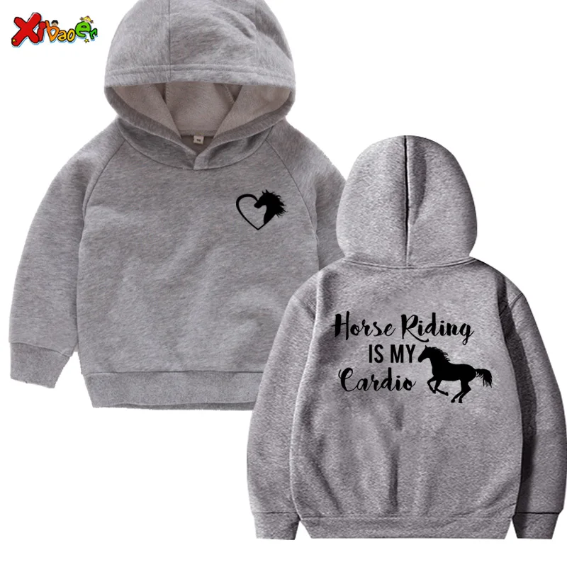 Hoodies Boys Kids Clothes Sweatshirt Toddler Baby Clothing Teen Hooded Little Girl Children Shirt Gift for Horse Lovers Spring