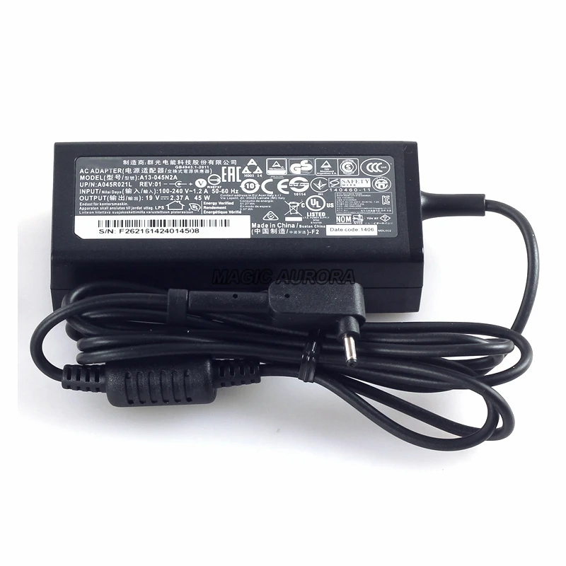 Imagem -05 - Charger Adapter para Acer N17w6 Sf31454 N17w7 N15q8 N16c4 Sp11133 Swift Sf314 Aspire R14 Adp45he b A13045n2a 19v 2.37a ac