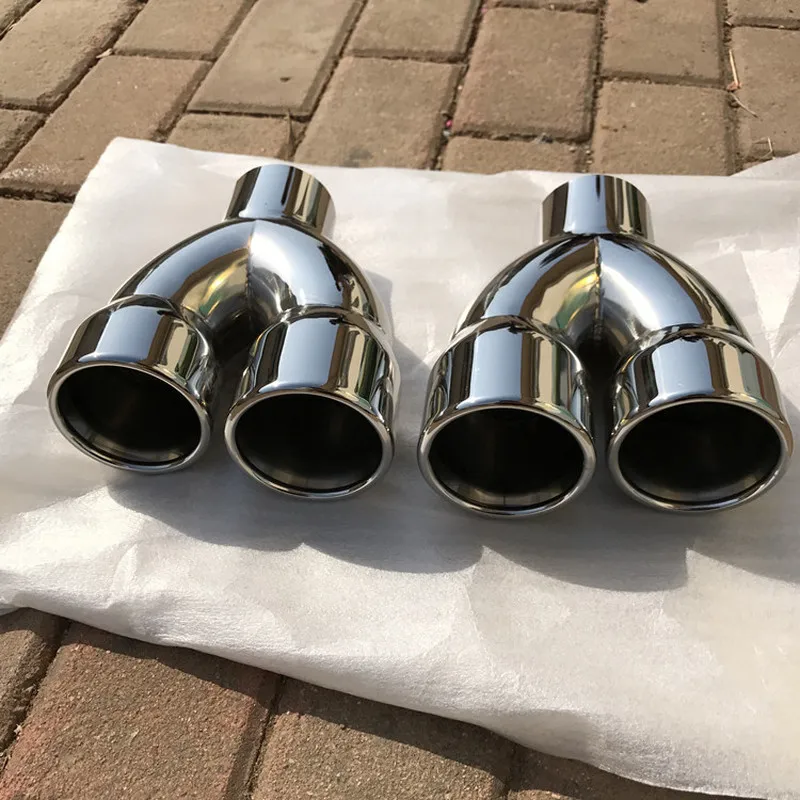 Automobile exhaust pipe modified tail laryngeal One divides into two for BMW 320li X3 X1 E90 E92 318316535 1pcs