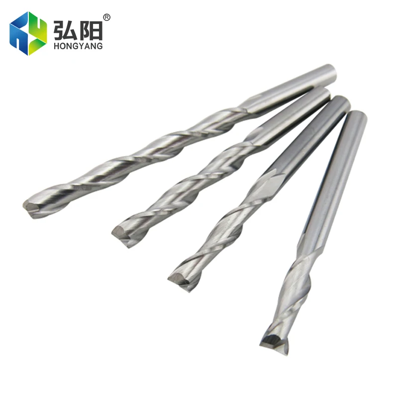 1pc Woodworking Cutter, 2 Blade Spiral Carbide Drill, CNC Milling Machine, Wood MDF, Acrylic Cutter, Woodworking End Mill
