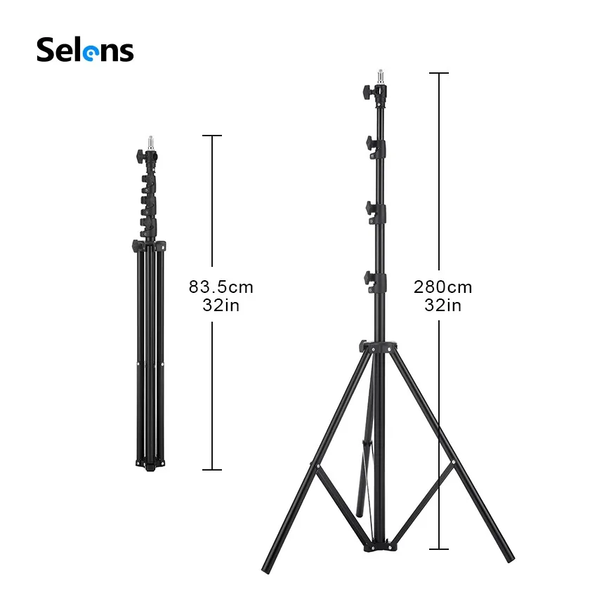 Meking 280cm 9.2ft Light Stand support system tripod L-2800FP Air Cushion Lightstand load capacity 3kg