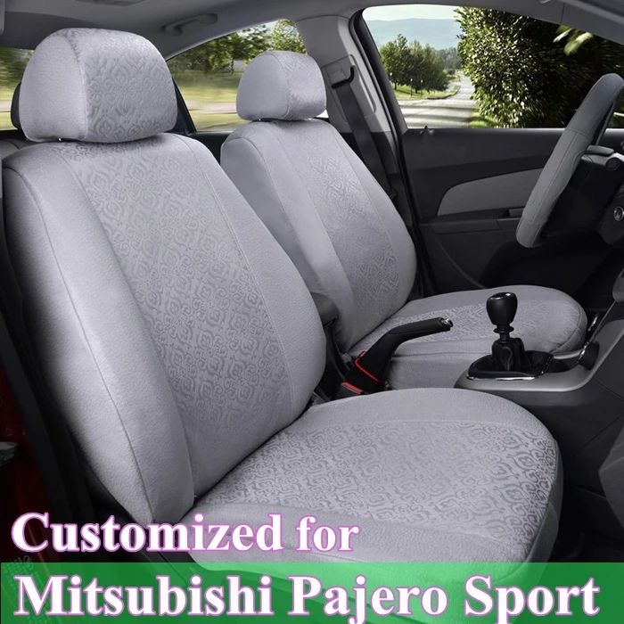 

CARTAILOR Seat Covers for Mitsubishi Pajero Sport Car Seat Cover Set Ice Silk Car Seat Supports Decorative Accessories Cushions