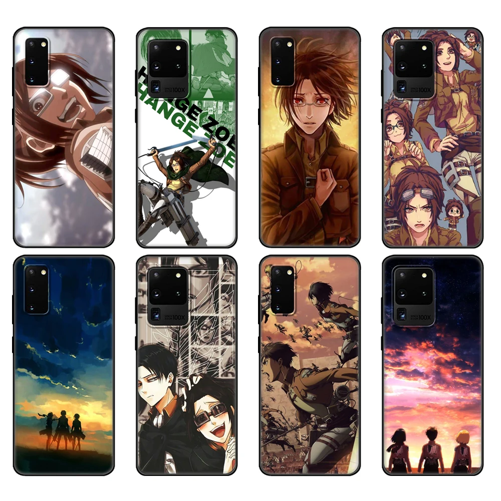 Black tpu Case For Samsung galaxy S20 /S20 PLUS/S20 ultra/S20+ /S20FE back cover attack on titan hanji