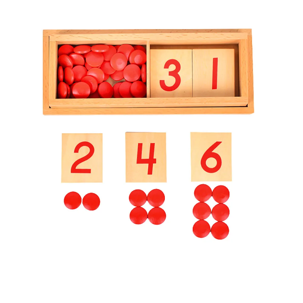 

Montessori Cards And Counters Baby Math Mathematics Teaching Materials Wooden Educational Toys For Children