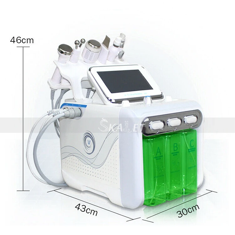 

Hot Portable 6 in 1 RF Vacuum Face Cleaning Hydro Water Oxy Peel Beauty Machine Aqua Facial Hydro Dermabrasion Peel Machine