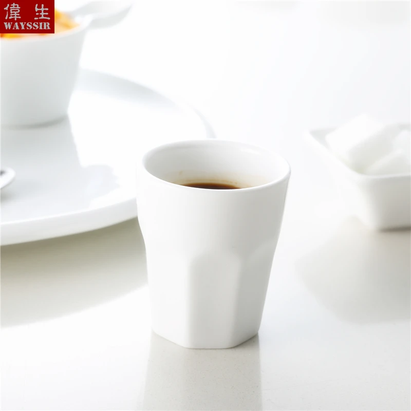 White Porcelain Octagonal Sauce Cup, Restaurant Dinner, Breakfast, Buffet Sauce Dish, Household Ceramic Tableware, Oil Dispenser