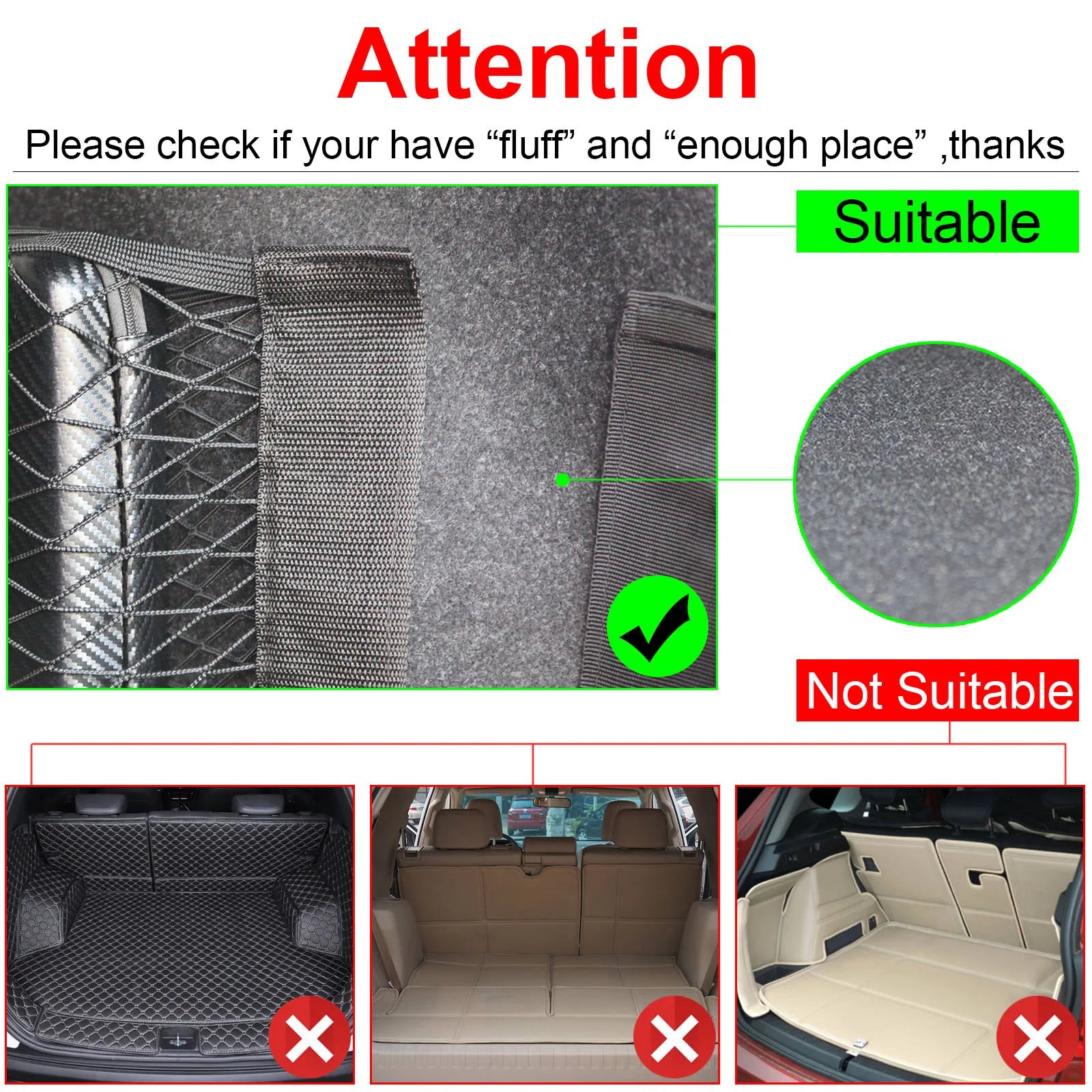 Car Back Trunk Net Cargo Net Car Storage Net Elastic String Net Magic Sticker for Toyota RAV4 2013 2014 2015 2016 2017 - 2024